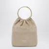 Prada Mini Bucket Bag In Desert Suede In Orange