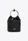 Prada Mini Bucket Bag In Nappa Leather In Black