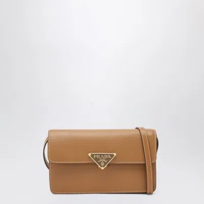 Prada Mini Caramel-coloured Bag In Saffiano In Gold