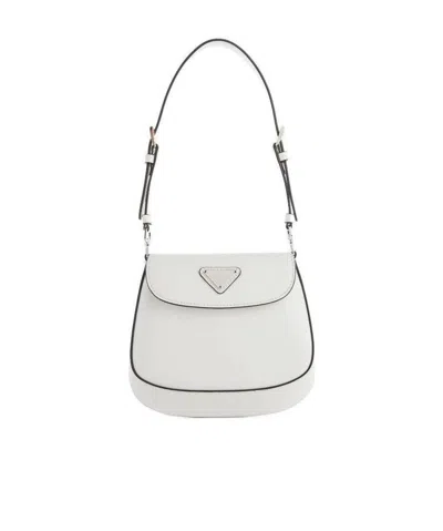 Prada Mini Cleo Shoulder Bag In White