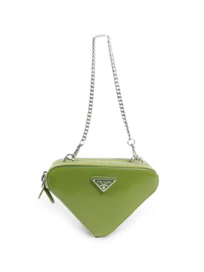 Pre-owned Prada Mini Contenitori Shoulder Bag In Green