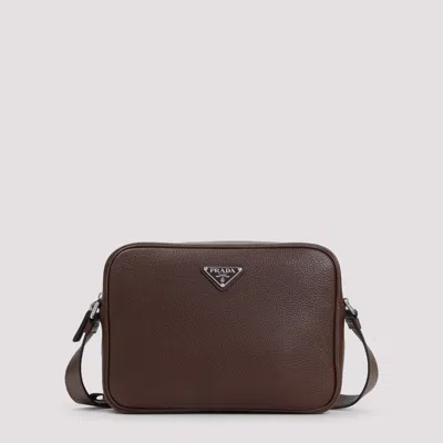 Prada Mini Cross Body Handbag - 26cm X 19cm X 8cm In Brown