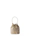 Prada Crystal-embellished Drawstring Bucket Bag In Neutral