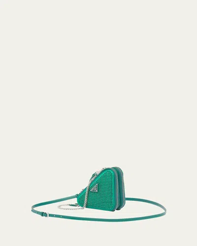 Prada Mini Crystal Triangle Shoulder Bag