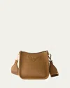 Prada Mini Daino Soft Leather Hobo Crossbody Bag