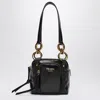 Prada Mini Dangle Handbag Black In Black