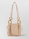 Prada Mini Dangle Handbag Double Handles Front Pocket In Pink