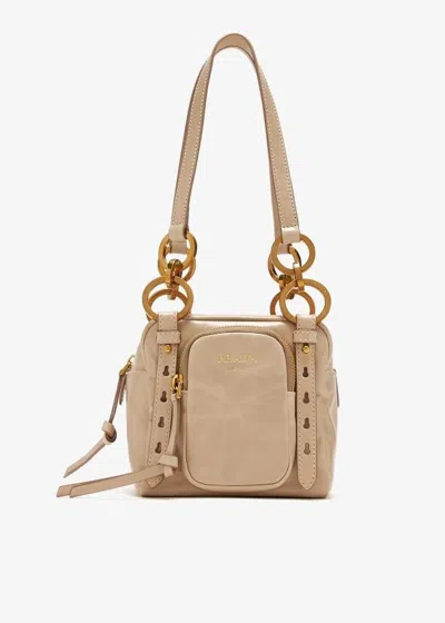 PRADA PRADA  MINI DANGLE HANDBAG POWDER PINK