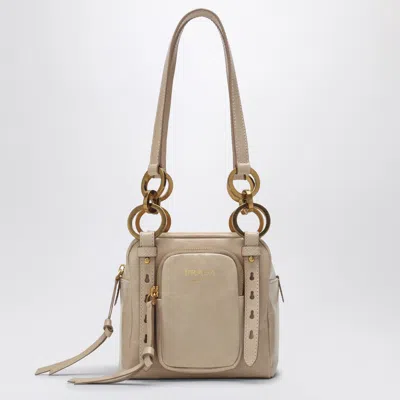 Prada Mini Dangle Handbag Powder Pink In Brown