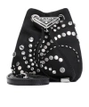 Prada Mini Drawstring Shoulder Bag In Black