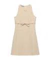 Prada Beige Bow Detailing Short Dress In Nude