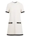 Prada Sablé Bow-embellished Mini Dress In White