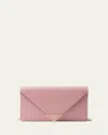 Prada Mini Envelope Flap Saffiano Leather Wallet On Chain In Pink