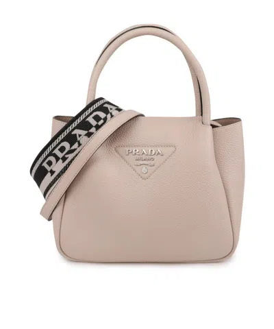 Prada Mini Flou Shoulder Bag In Pink