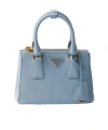 Prada Small Double Saffiano Shoulder Bag In Light Blue
