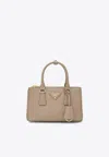 Prada Mini Galleria Saffiano Leather Handbag In White