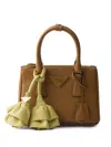 Prada Mini Galleria Saffiano Tote Bag In Braun