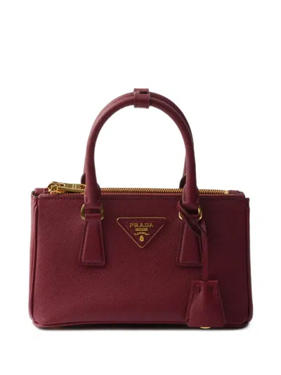 Prada Mini Galleria Tote Bag In Purple