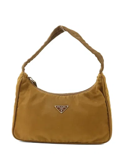 Pre-owned Prada Mini Hobo Tote Bag In Brown