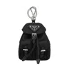 Prada Mini Icon Keyring In Black