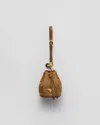 Prada Mini Icon Re-nylon Bag Charm In Brandy