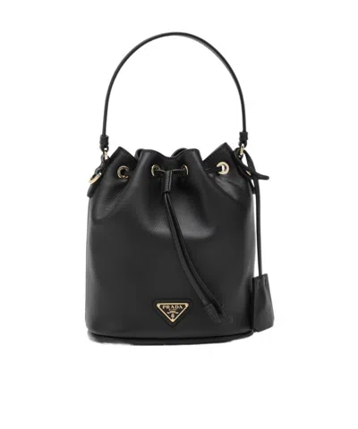 PRADA PRADA RE-EDITION 1978 LOGO PLAQUE BUCKET BAG