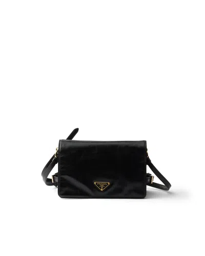 PRADA MINI LEATHER SHOULDER BAG