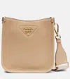 Prada Mini Leather Shoulder Bag In Brown