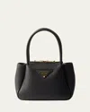 Prada Mini Leather Handbag In Black