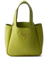 Prada Mini Leather Top-handle Bag In Green