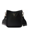 Prada 'hobo' Small Crossbody Bag In Black