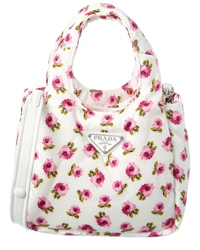 Prada Mini Padded Leather Tote In Multi