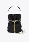 Prada Mini Petit Sac Bucket Bag In Re-nylon And Nappa Leather In Black