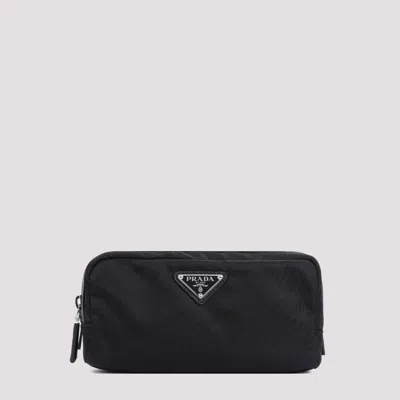 Prada Mini Pouch Handbag In Black