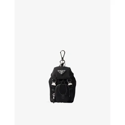 Prada Womens Black Mini Pouch Re-nylon Bag Charm
