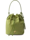 Prada Womens Green Re-edition 1978 Re-nylon Mini Recycled-polyamide Bucket Bag In Green