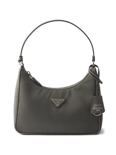 Prada Re-edition 2005 Mini Bag Aus Re-nylon In Gray