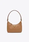 Prada Re-edition Beige Mini Bag In Saffiano Women In Beige