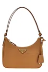 Prada Mini Re-edition Shoulder Bags Brown In Brown