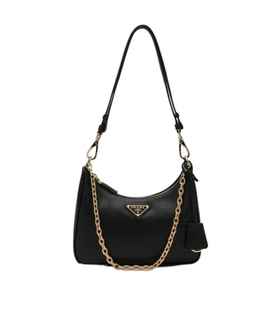 PRADA PRADA TRIANGLE-LOGO ZIPPED SHOULDER BAG