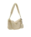Prada Mini Re-edition Shoulder Bag In Hazel