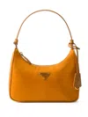 Prada Mini Re-edition Shoulder Bag In Orange