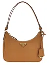 Prada Mini Re-edition Shoulder Bags Brown In Brown