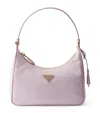 Prada Mini Re-nylon And Leather Re-edition 2005 Shoulder Bag In Purple