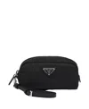 Prada Re-nylon Pouch In Black