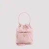 Prada Re-nylon Triangle-logo Drawstring Bucket Bag In Pink & Purple