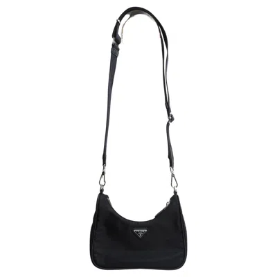Pre-owned Prada Mini Sac Re Edition 2005 Black Re Nylon Mini Shoulder Bag
