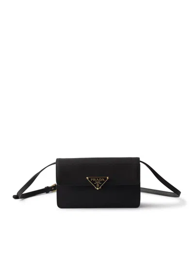 Prada Mini Saffiano Bag In Black