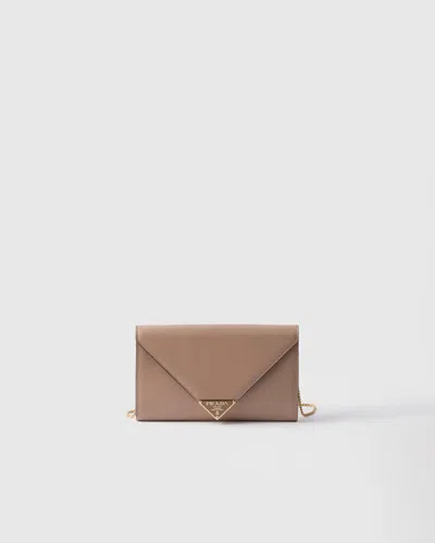 Prada Saffiano Leather Mini-bag In Powder