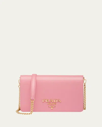 Prada Mini Saffiano Leather Chain Shoulder Bag